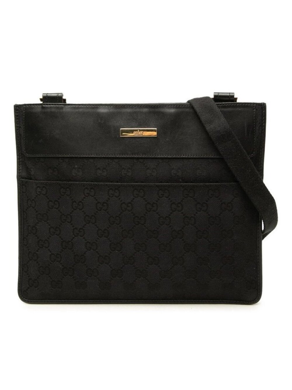 Gucci GG Canvas Crossbody Shoulder Bag Black